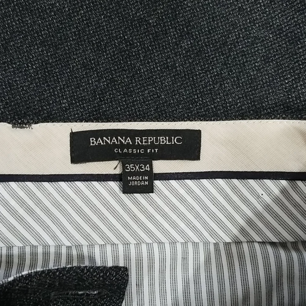 Banana Republic Grey Wool Classic Fit Pants